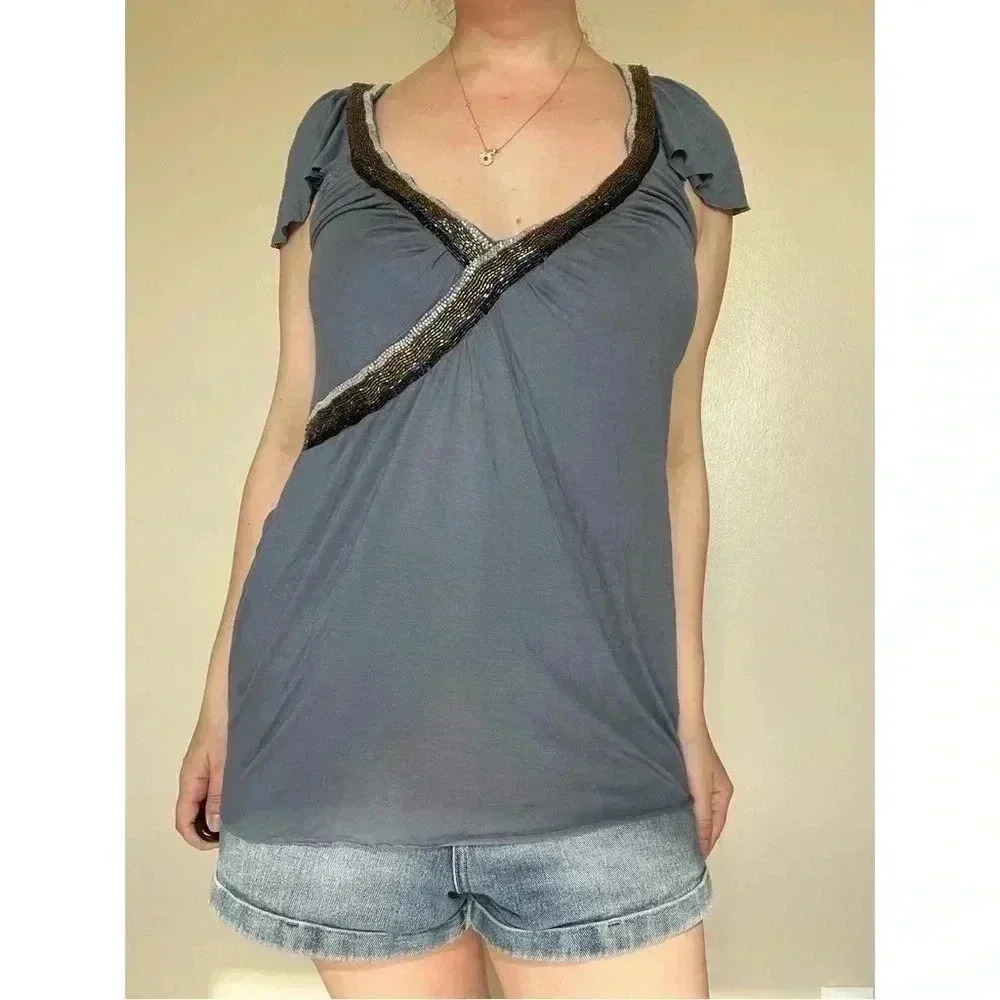 UO Silence and Noise Beaded Top